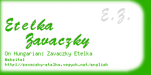 etelka zavaczky business card